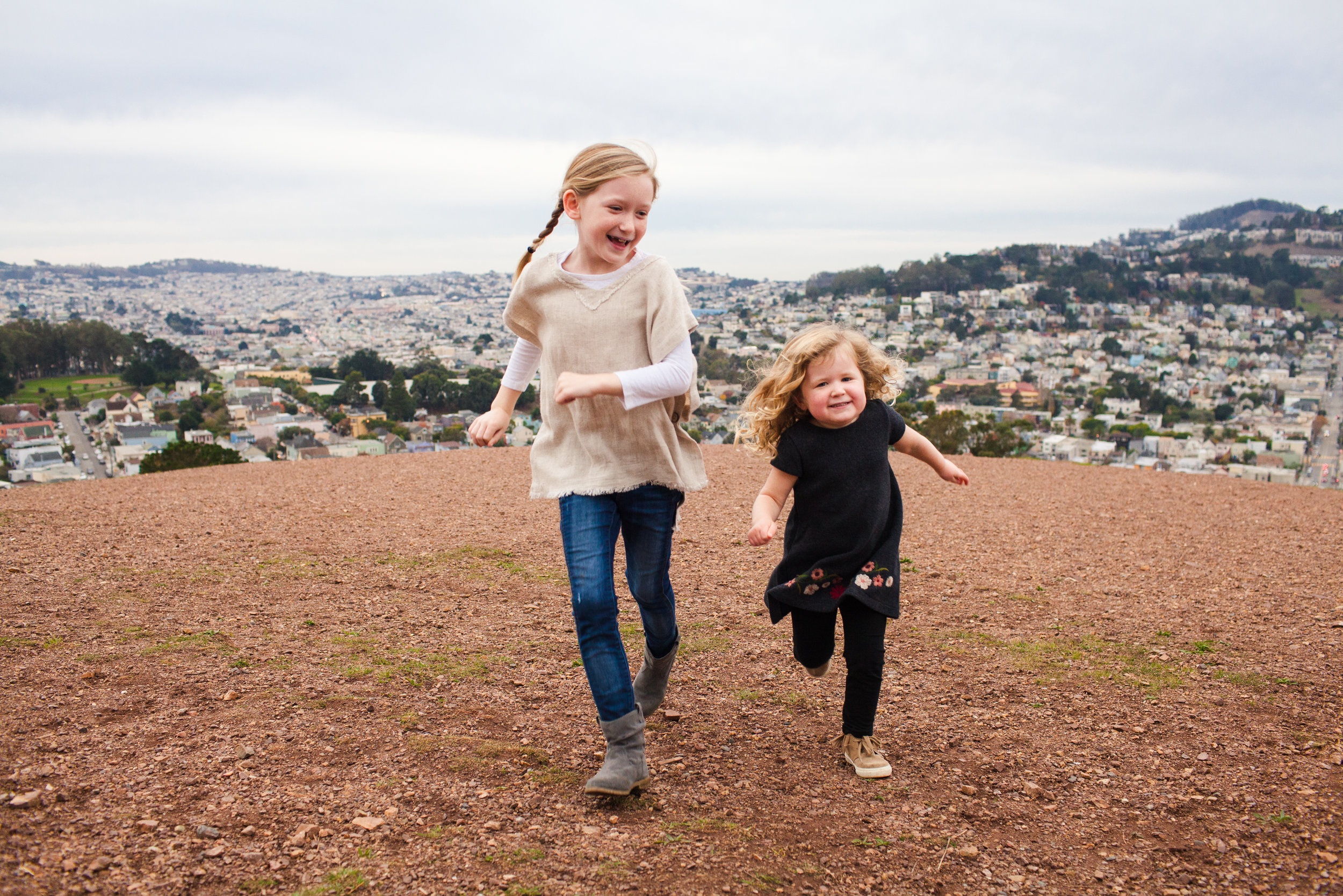 family photo session at the top of bernal hill