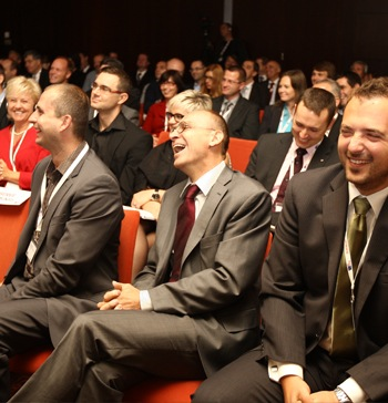 Hondo corporate business audience laughing.png
