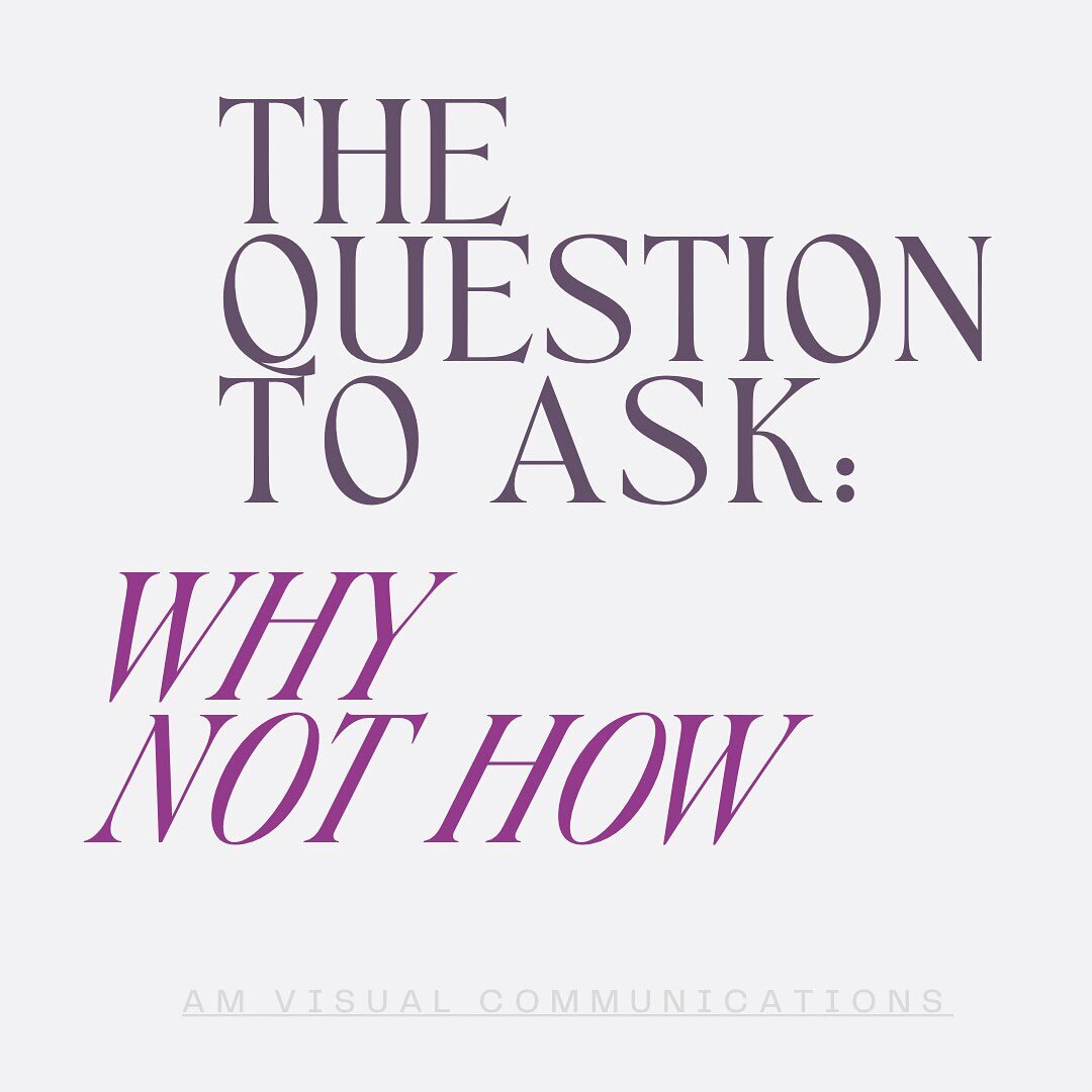 Ask WHY not how
Ask WHAT not how
Ask WHO not how
The HOW will find its answer once you are committed to your purpose and mission, once you decide the actions to take and the proper help from the pro!
Go for it&hellip; 
#amvcacademy #secretsfromapro #
