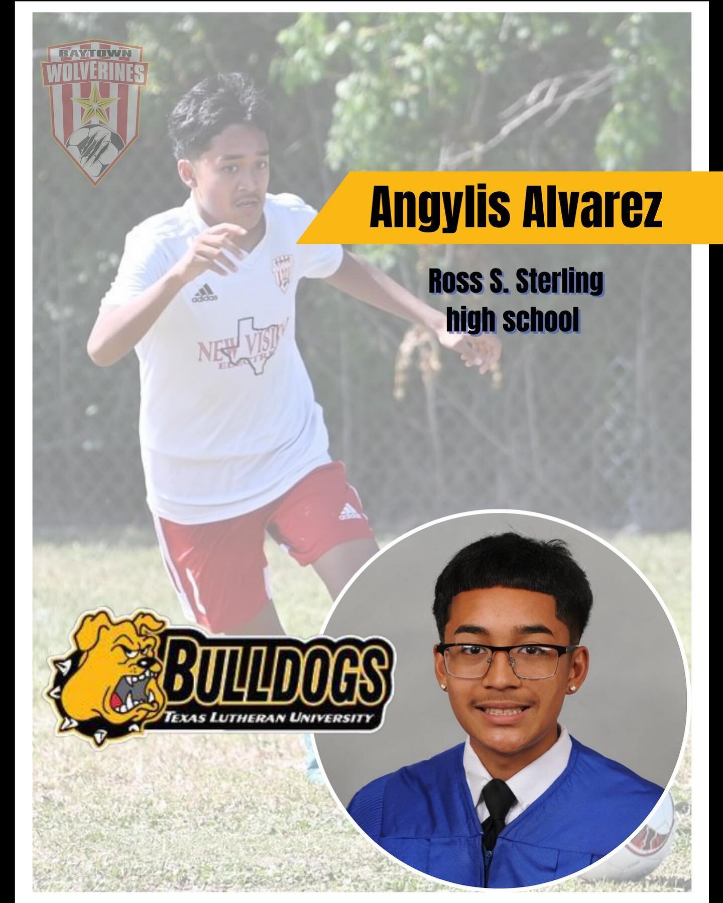 College Announcement!

Angylis &Aacute;lvarez, a senior at Ross S. Sterling high school, has been a member of the Baytown Saints since 2015, a member of the Baytown Wolverines since 2016, and has been a pivotal player for his school and club teams. 
