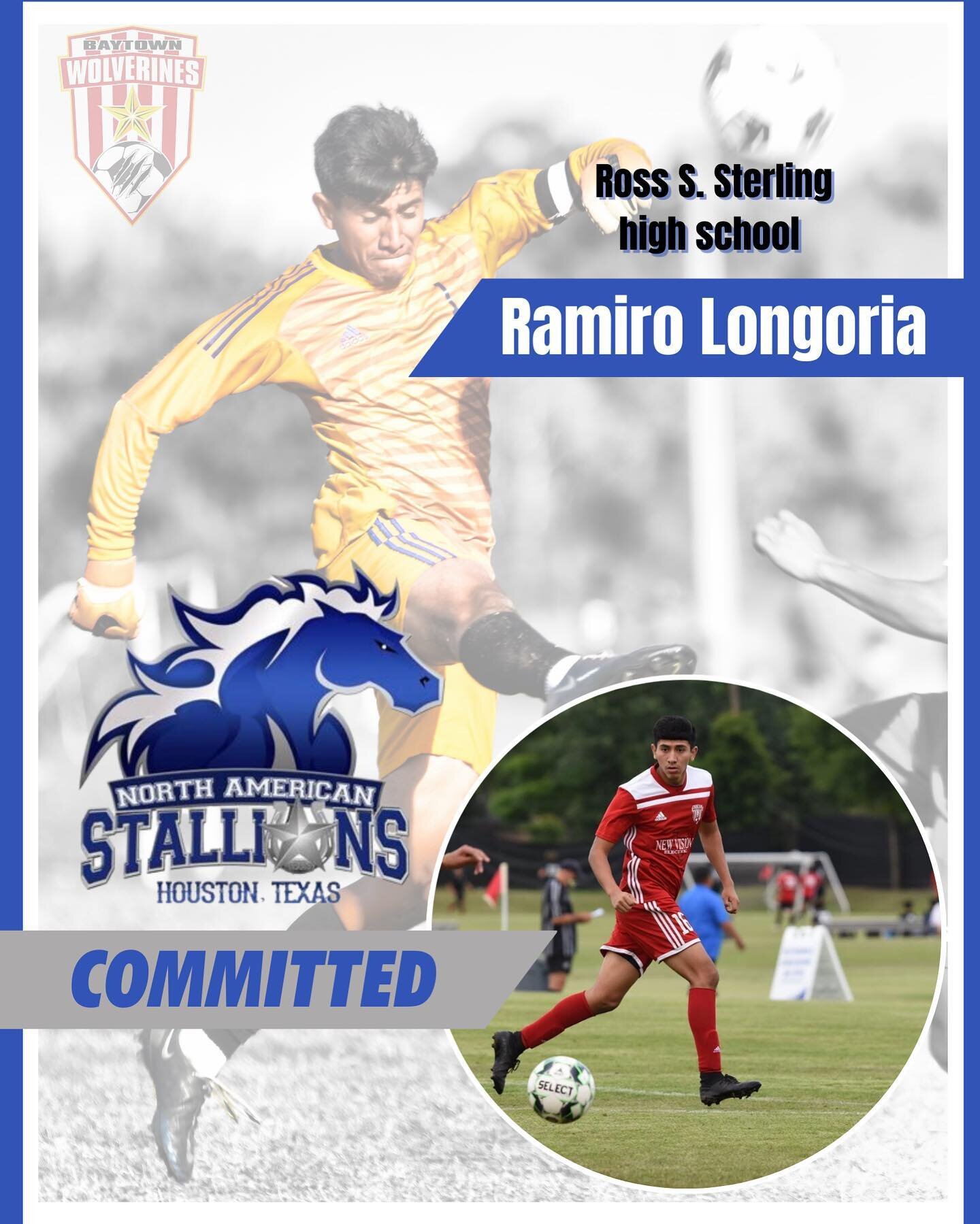 College Announcement!

Ramiro Longoria, a senior at Ross S. Sterling high school, is a Baytown Saints YSC and Baytown Wolverines alum. As a result of his development at Baytown Saints and his talent, Ramiro was invited to play on a top tier team whic