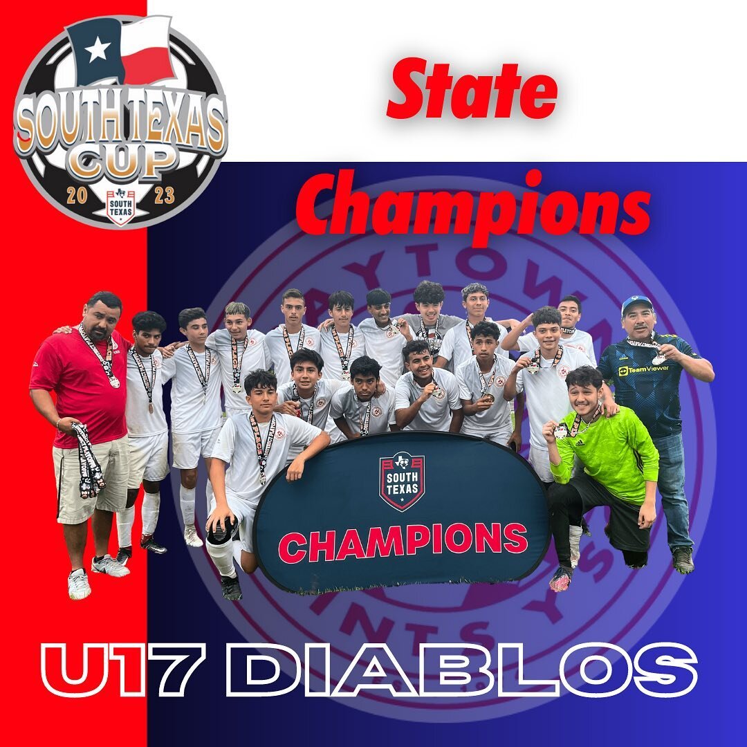 After 5 games in 2 days, the U17 Diablos are your @stxsoccer  #2023southtexascup
STATE CHAMPIONS!