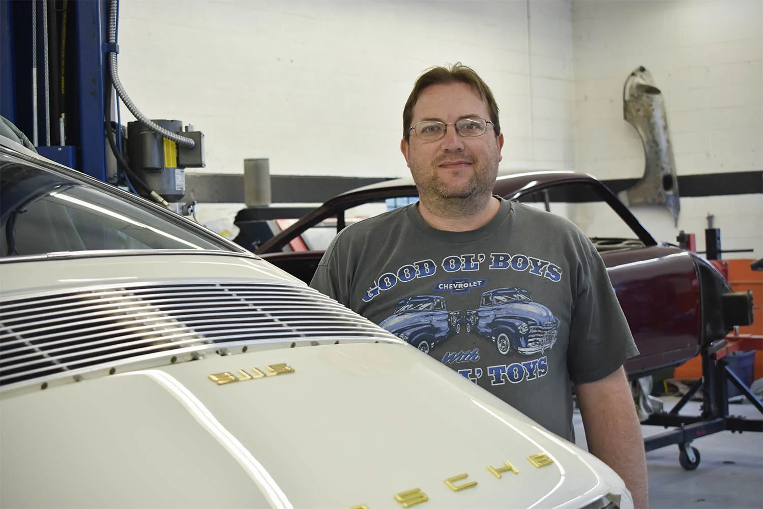 Jeremy, Porsche assembly and disassembly at Vintage Sportscar Restorations in Phoenix, Oregon.