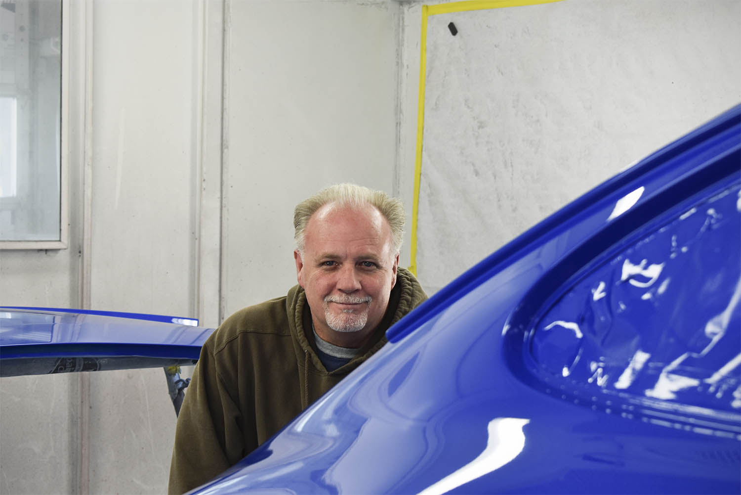 George, Porsche painter and body man at Vintage Sportscar Restorations.
