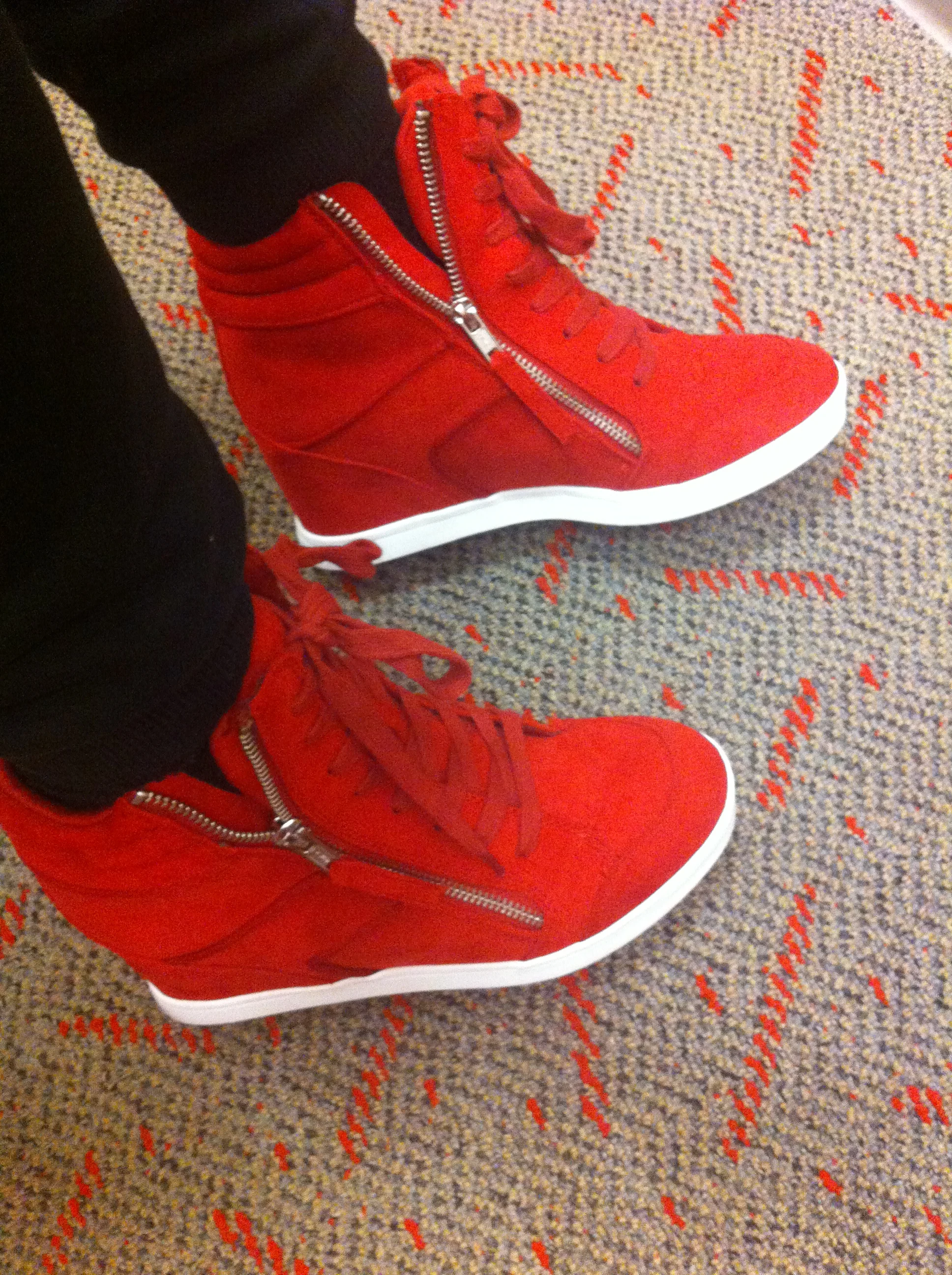 Rock & Republic Red Sneaker Wedges