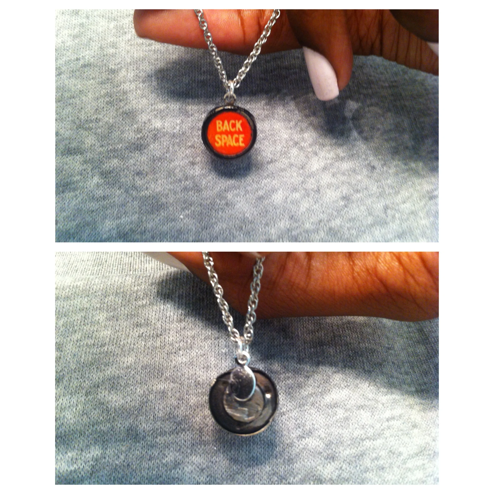 Type Writer Pendant Necklace