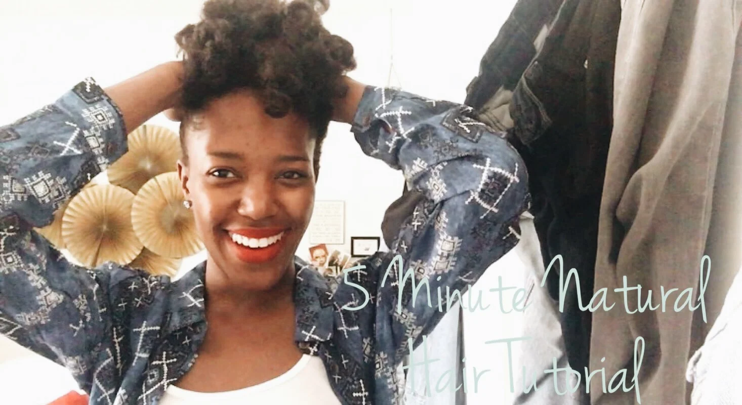 5 Minute Natural Hair Tutorial (Video)