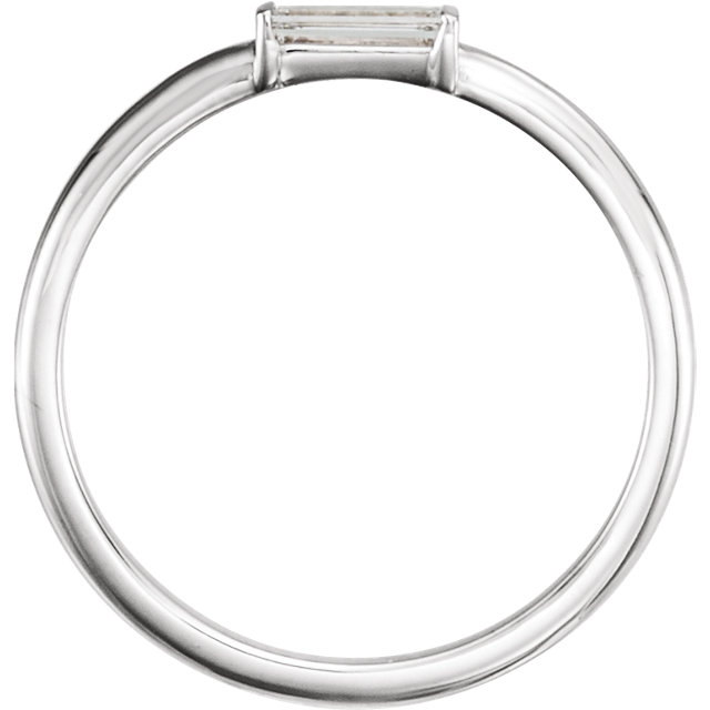 Baguette-Cut Stackable Ring