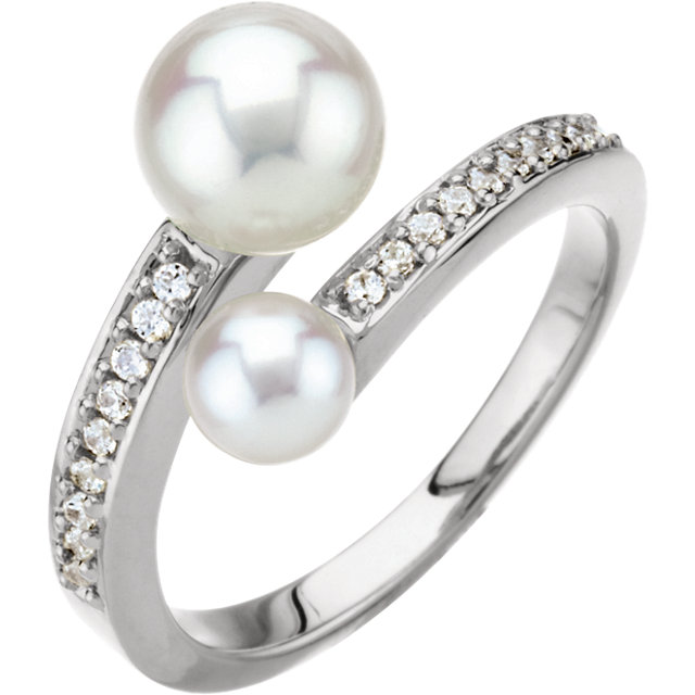 Double Bypass Pearl Ring