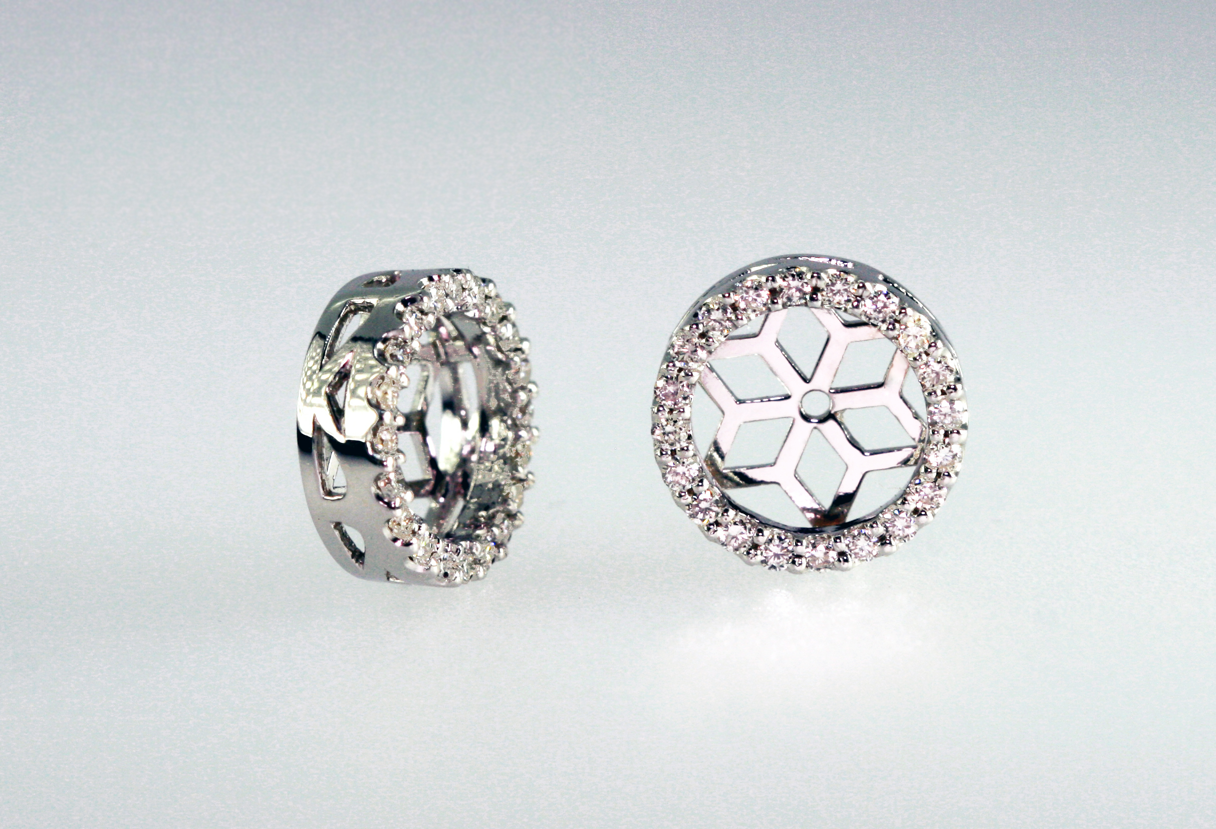 Diamond Halo Studs and Jackets