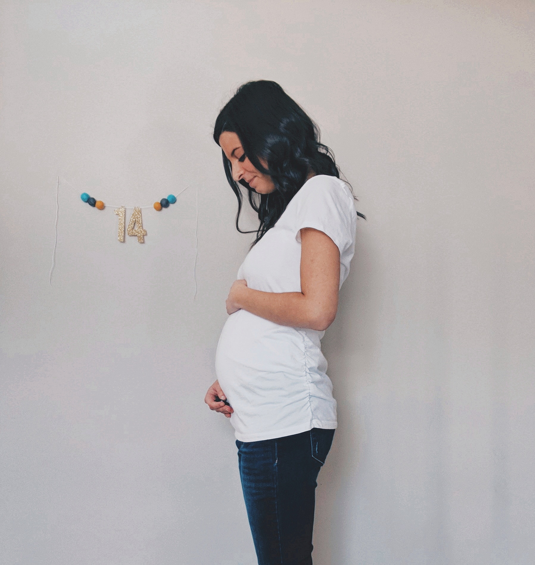1st Trimester in Review - Baby Number 2 14 wk bump www.momentswithmiss.com.jpeg