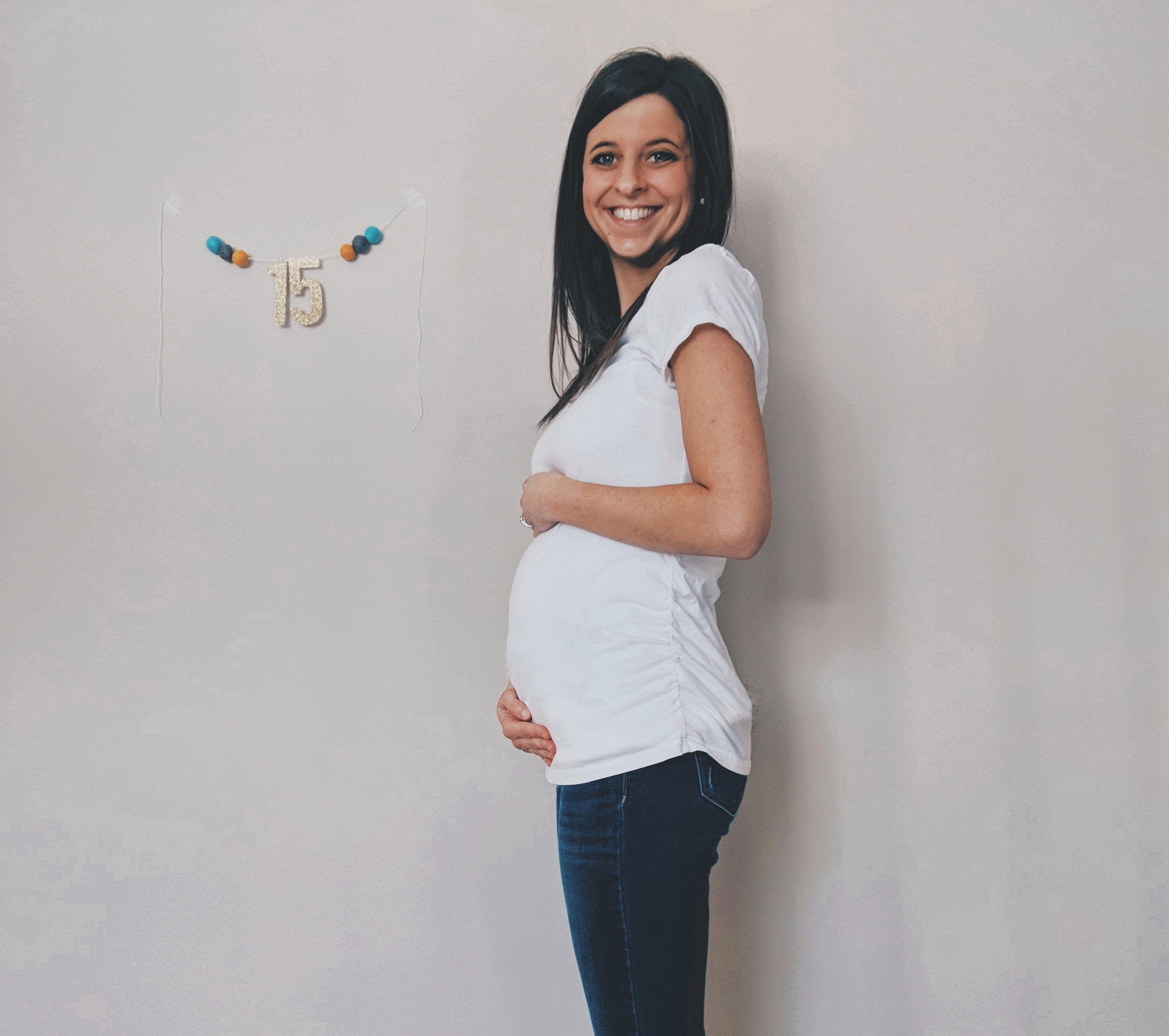 1st Trimester in Review - Baby Number 2 15 wk bump www.momentswithmiss.com.jpeg