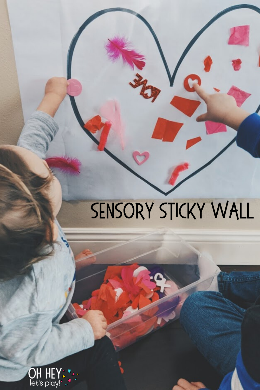 Sensory Sticky Wall 30+ Activities for 1-2 Year Old Toddlers - Oh Hey Let's Play www.ohheyletsplay.com.png