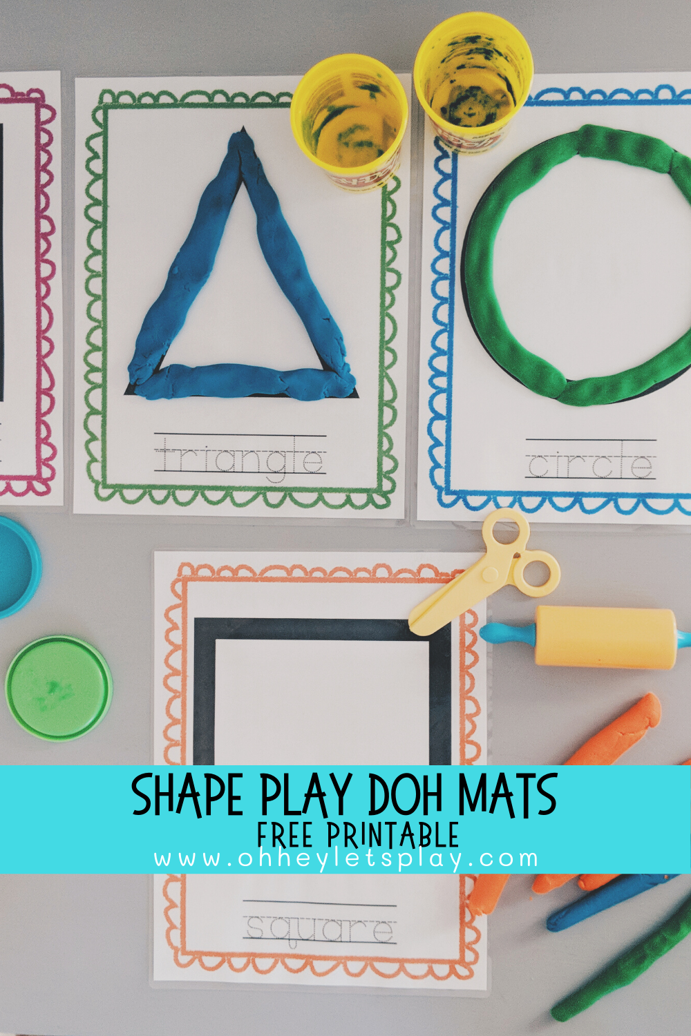 Shape Play Doh Mats — Oh Hey Let's Play