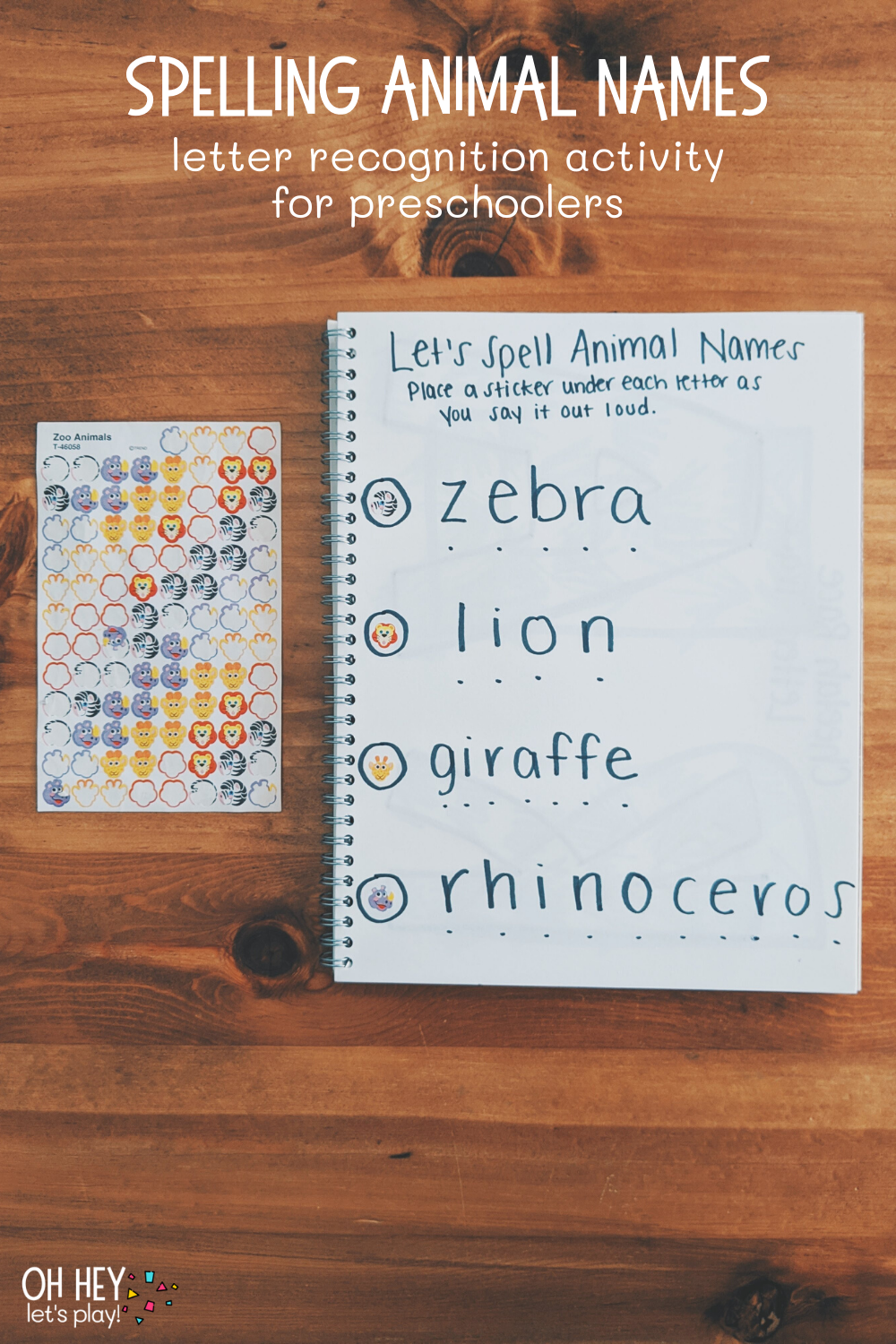 Zoo-Themed Journal Activities for Preschoolers — Oh Hey Let's Play