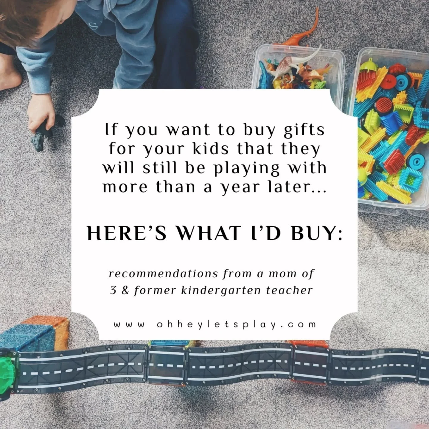 If you want to buy gifts your kids will still be using more than a year from now&hellip; these are for you!🎁
&bull;
As a mom of 3 (and former kindergarten teacher), these are the toys that have lasted the longest in our home &mdash; through multiple