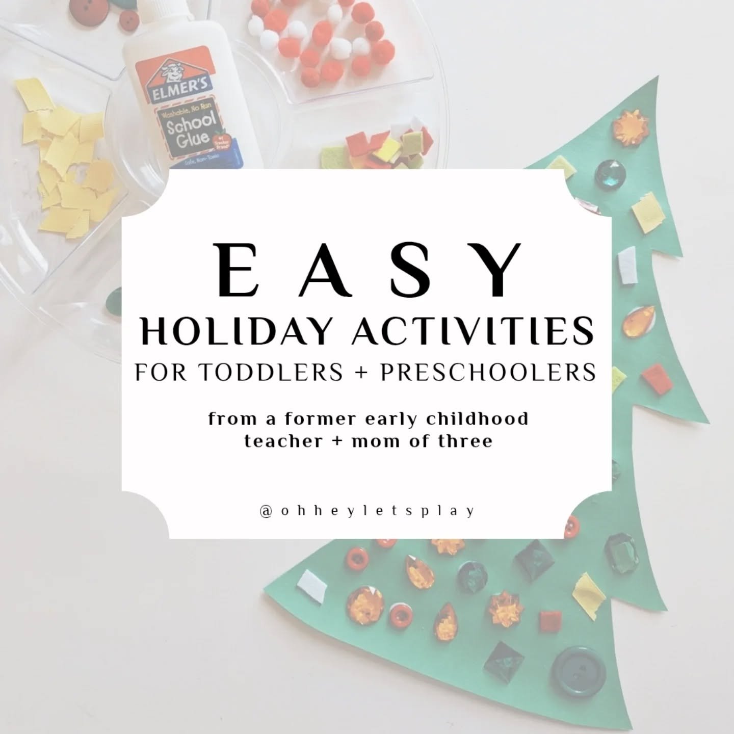 Easy, low-prep holiday activities your toddlers + preschoolers will love!🎄✨
&bull;
Perfect for slowing down, connecting, and adding a little festive learning fun to the week.
&bull;
Want more details + more ideas? Comment HOLIDAYS and I&rsquo;ll sen