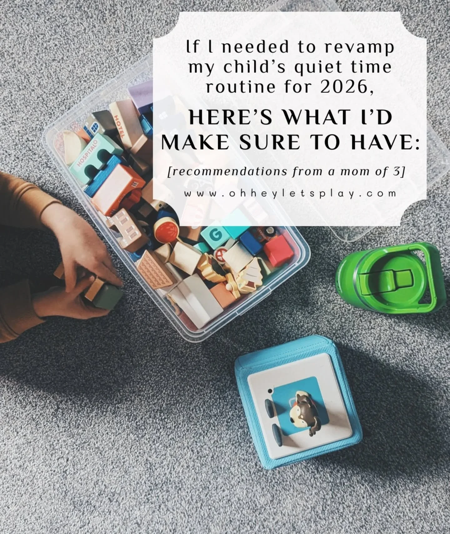 If naps are fading but your sanity still needs a break in the day... Quiet times can be a game changer!
&bull;
For kids who may still fall asleep from time to time to kids who absolutely will not🙅🏻&zwj;♀️(I've experienced both), this setup has help