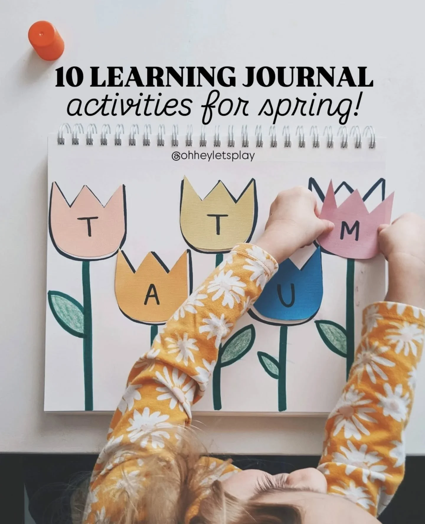 We love a spring theme!🌷
&bull;
Comment "JOURNAL" for: 
- the link to all my favorite supplies
- the link to my fully printable toddler learning journal
- the link to my blog post with everything you need to know about getting started, whe