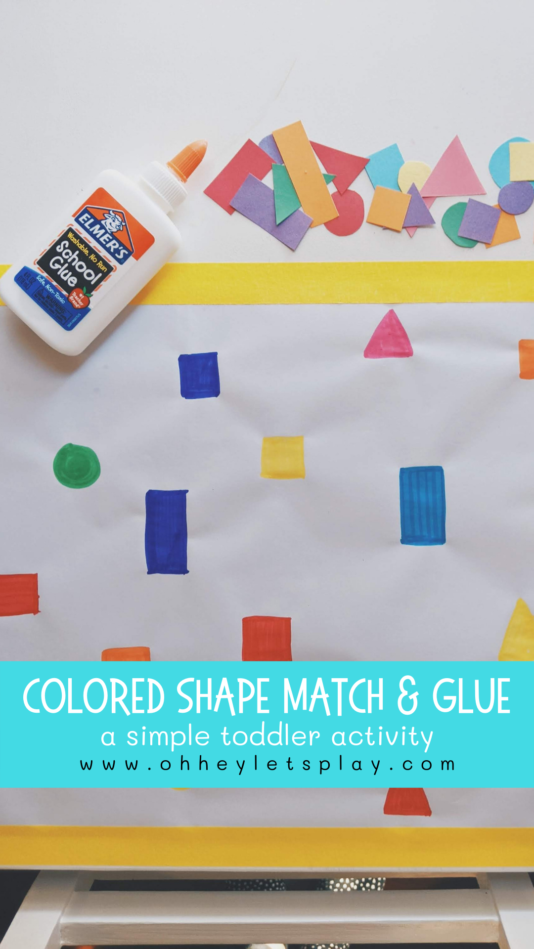 Colored Shape Match and Glue — Oh Hey Let's Play