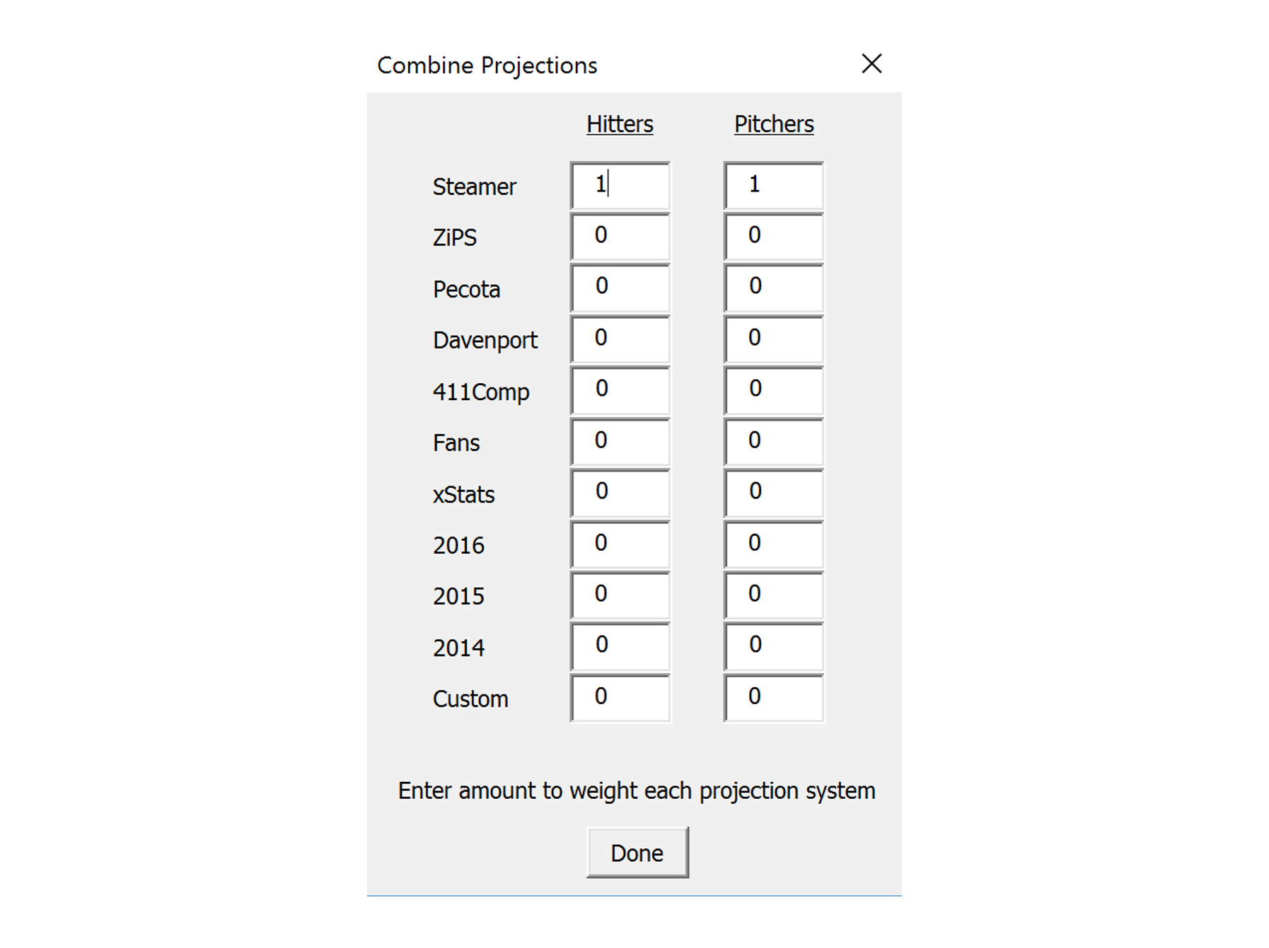 Combo Projections