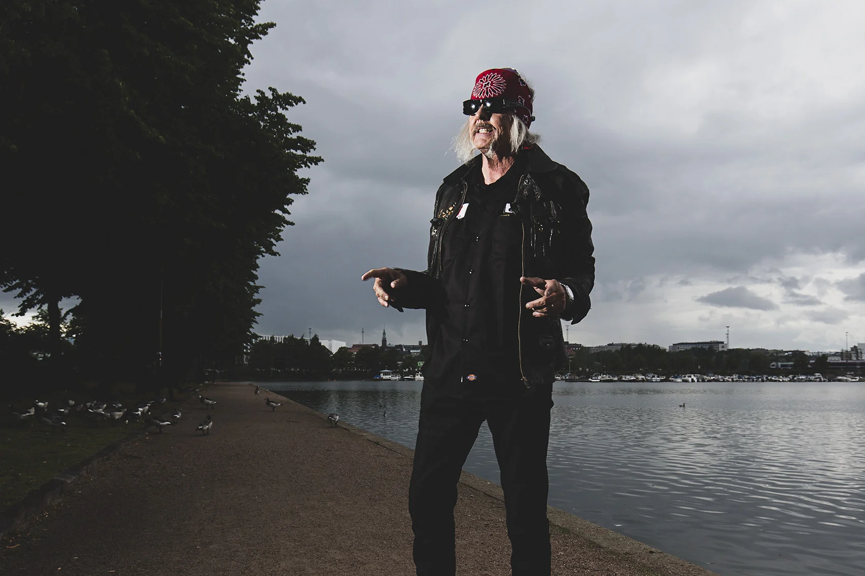 Musician Kari Peitsamo for Lehtikuva. 2017