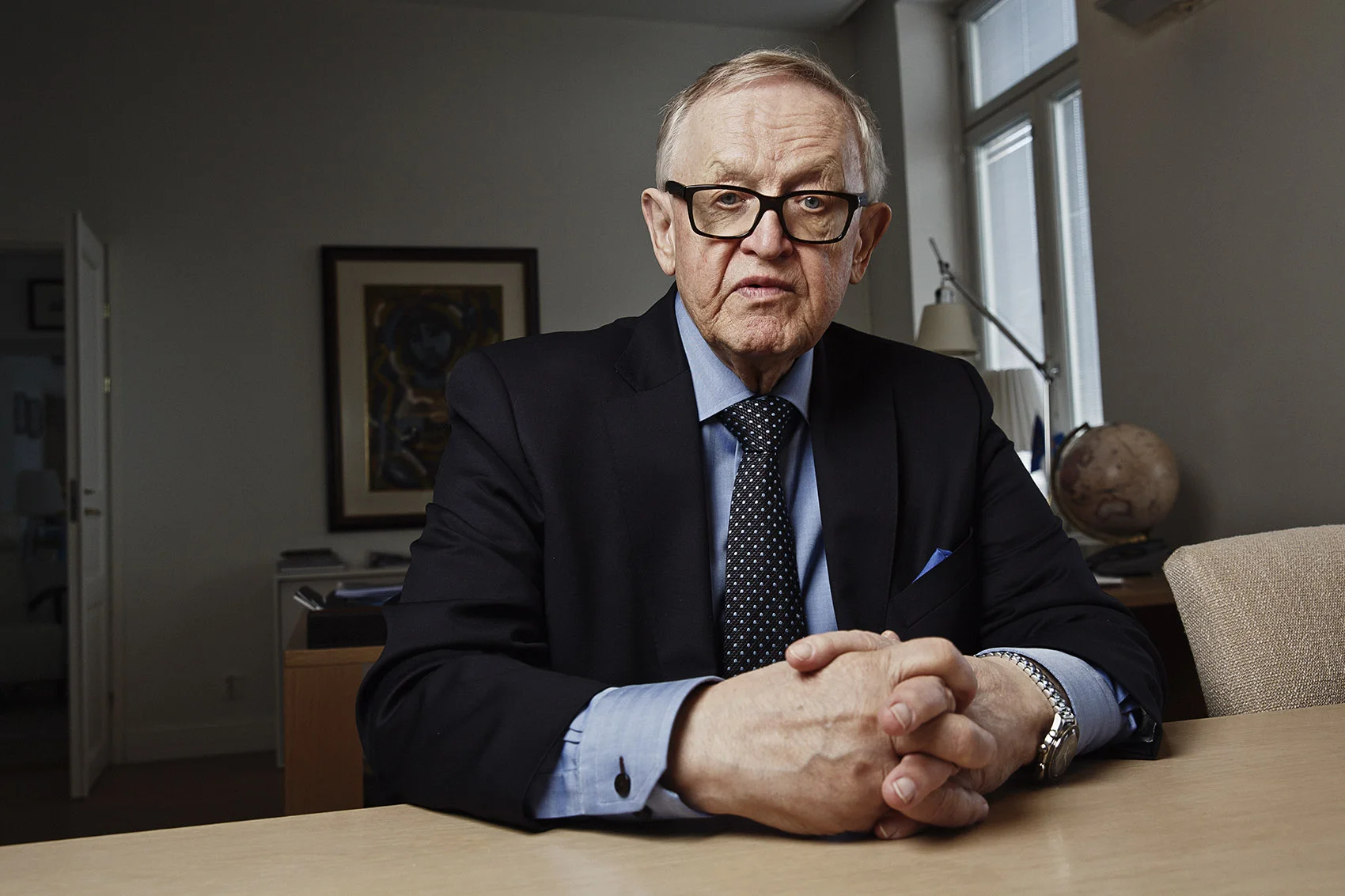 President Martti Ahtisaari for Lehtikuva. 2017