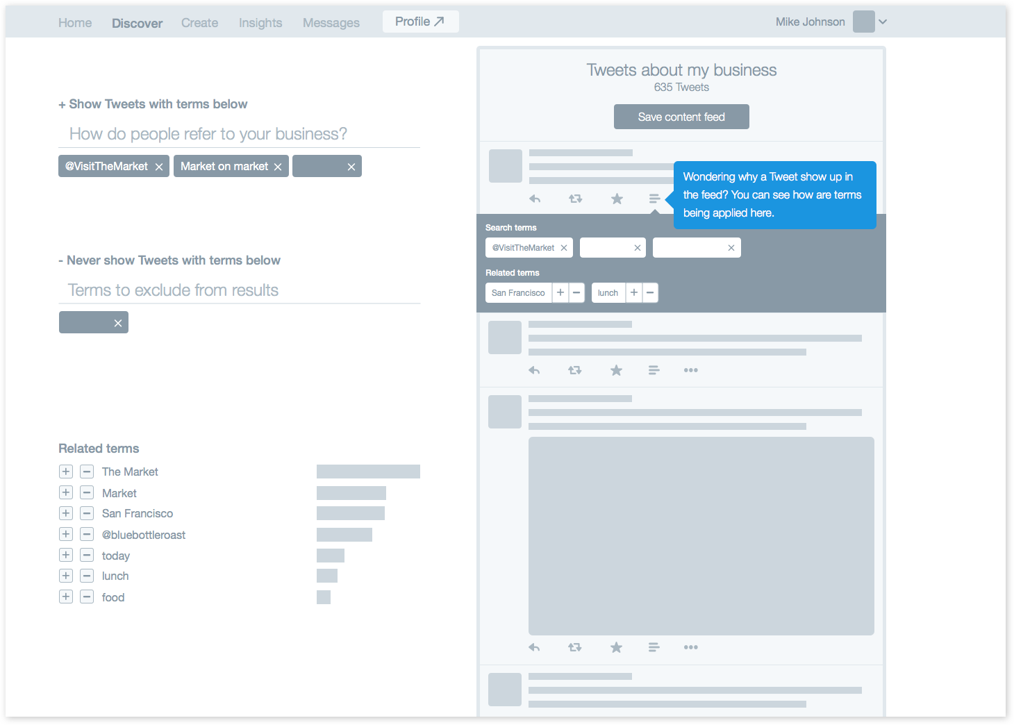 Wireframe of an early version of the onboarding flow.