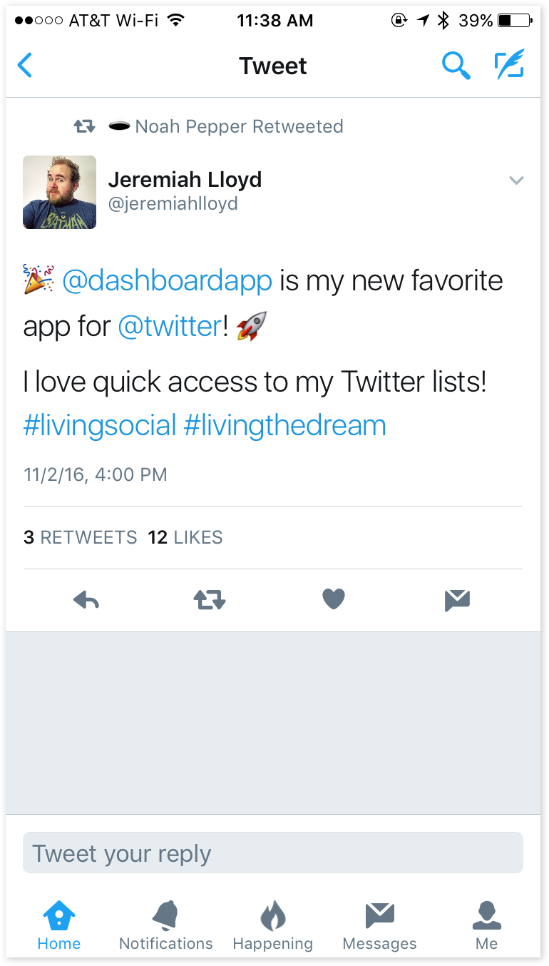 Positive review of Dashboard.