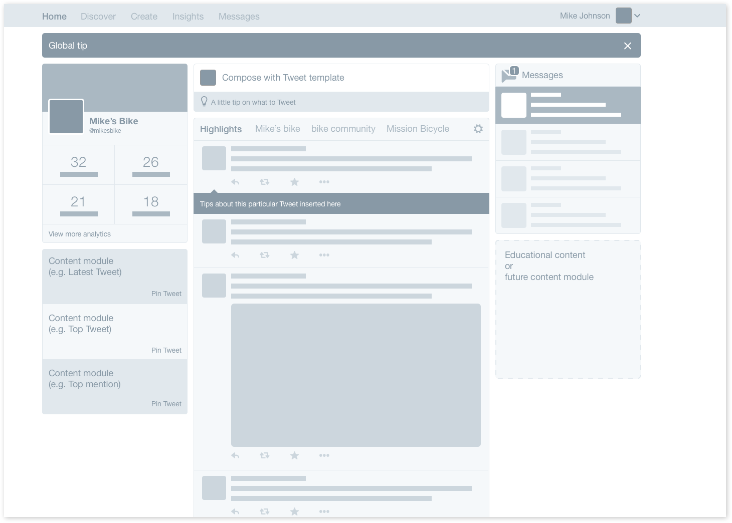 Wireframes from planning phase illustrating product scope.