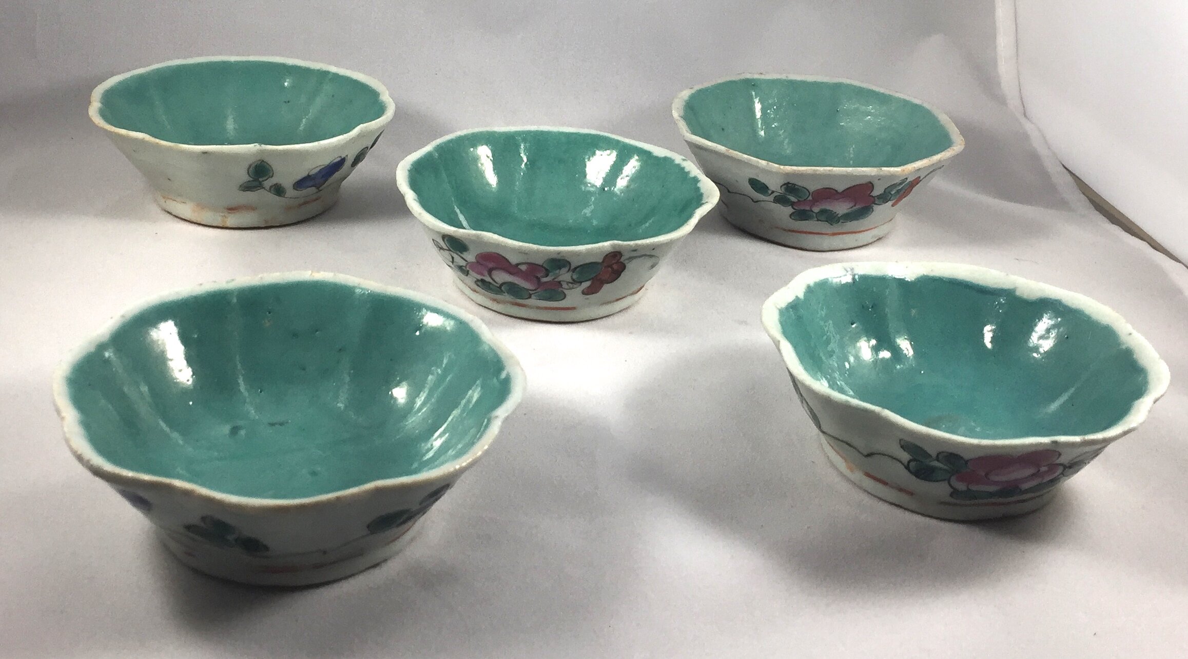 Set of Five Cantonese Miniature Bowls - $80