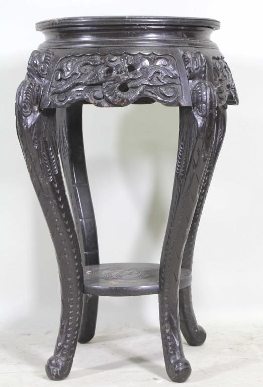 Antique Asian Pedestal Table  - $485