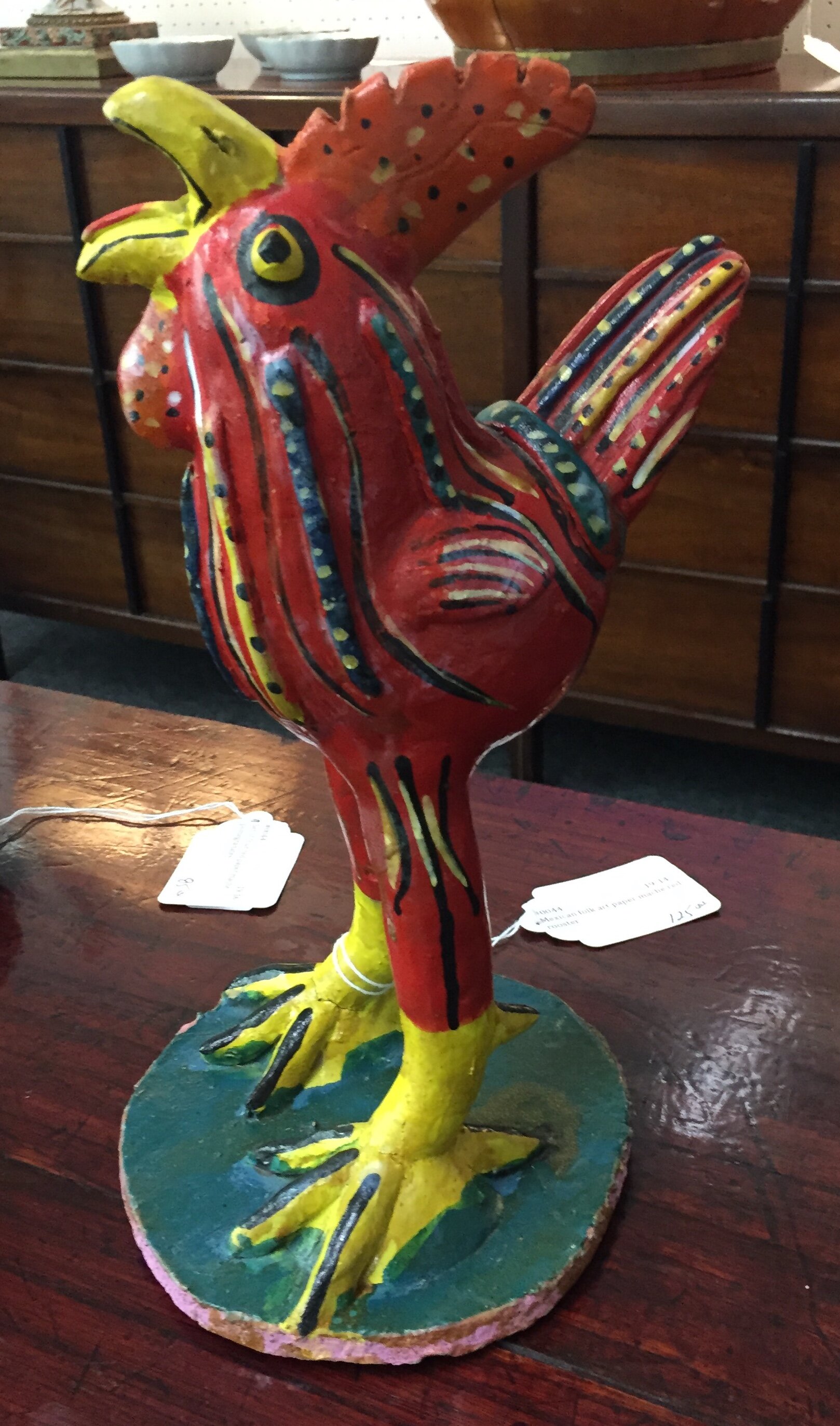 Mexican Folk Art Red Rooster - $125