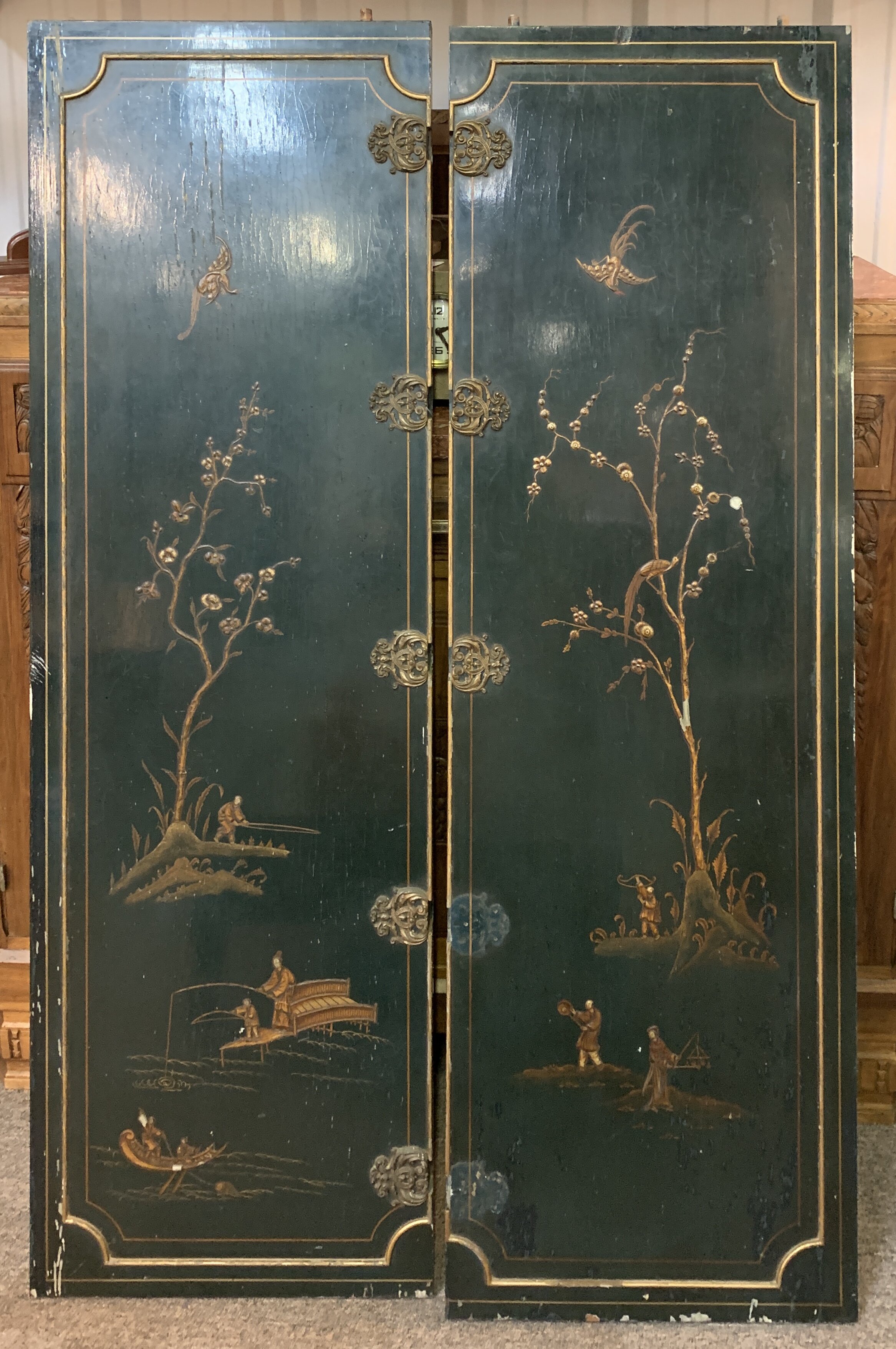 Pair of Mahogany Door Panels - $600
