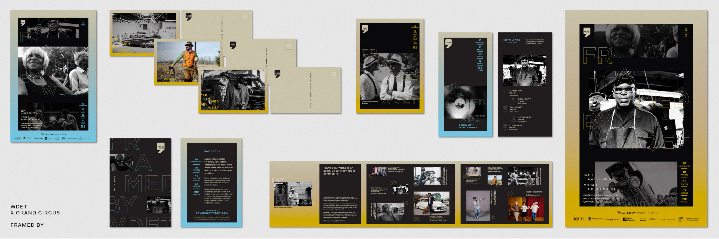 Collateral from the Framed exhibition material. Imagery provided by OTHER Studio