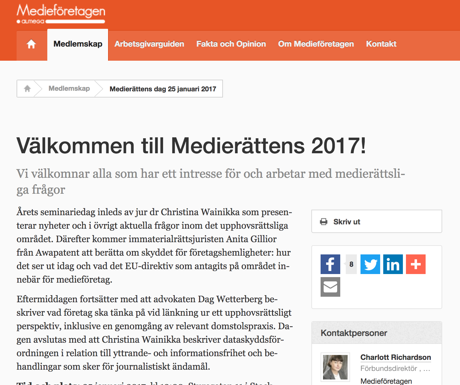 Medierättens Dag 2017
