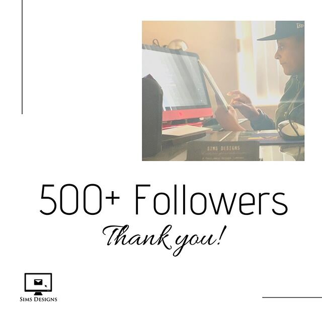 We have grown rapidly in the past few days and we are looking forward to supporting our new followers! ⁣
⁣
Sims Designs is here for all of your design needs (websites, logos, shirts, ads, business cards, signage, etc.)⁣
⁣
#500followers #support #supp