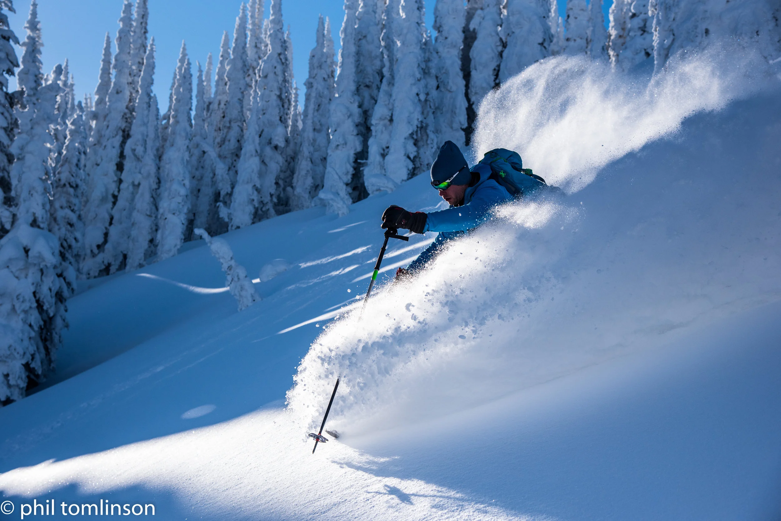 Kyle charging the trees