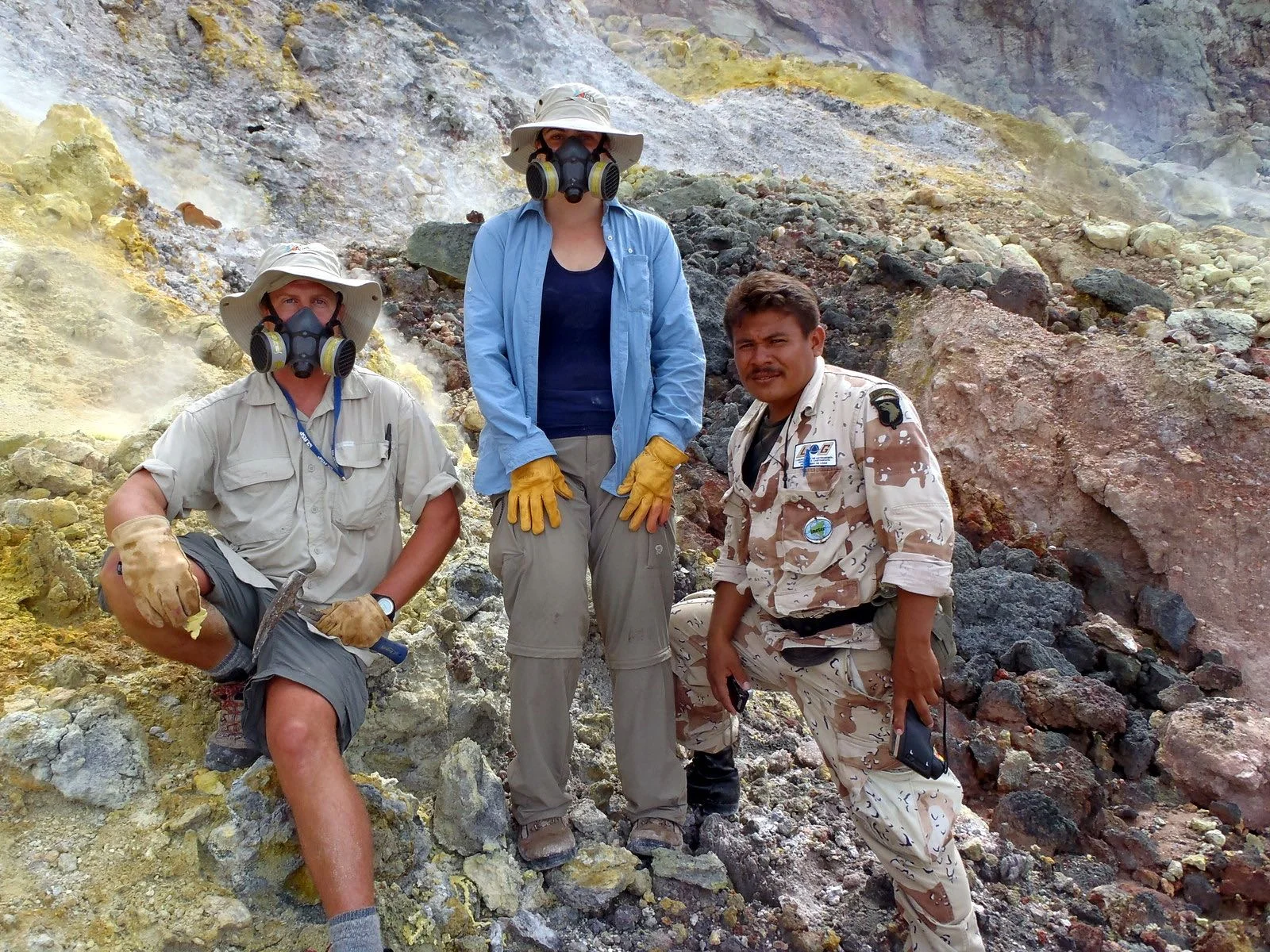 At the time we were there in 2012, the last major eruption of Momotombo had been in 1905. Despite the 100 year gap in eruption, the summit caldera was very active with some areas reaching 800°F and dense sulfur-gases. 