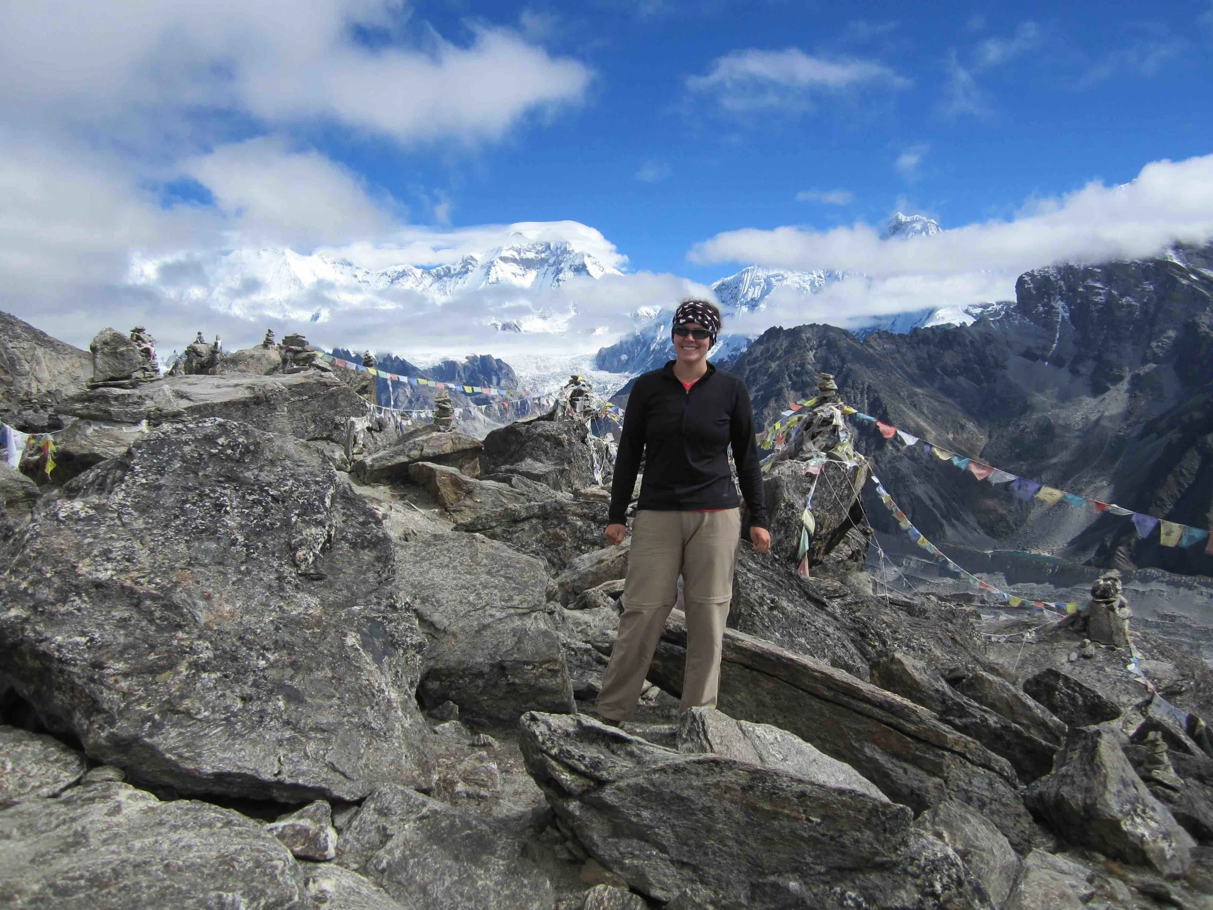 Summiting Gokyo Ri 4750 m (17,575 ft).