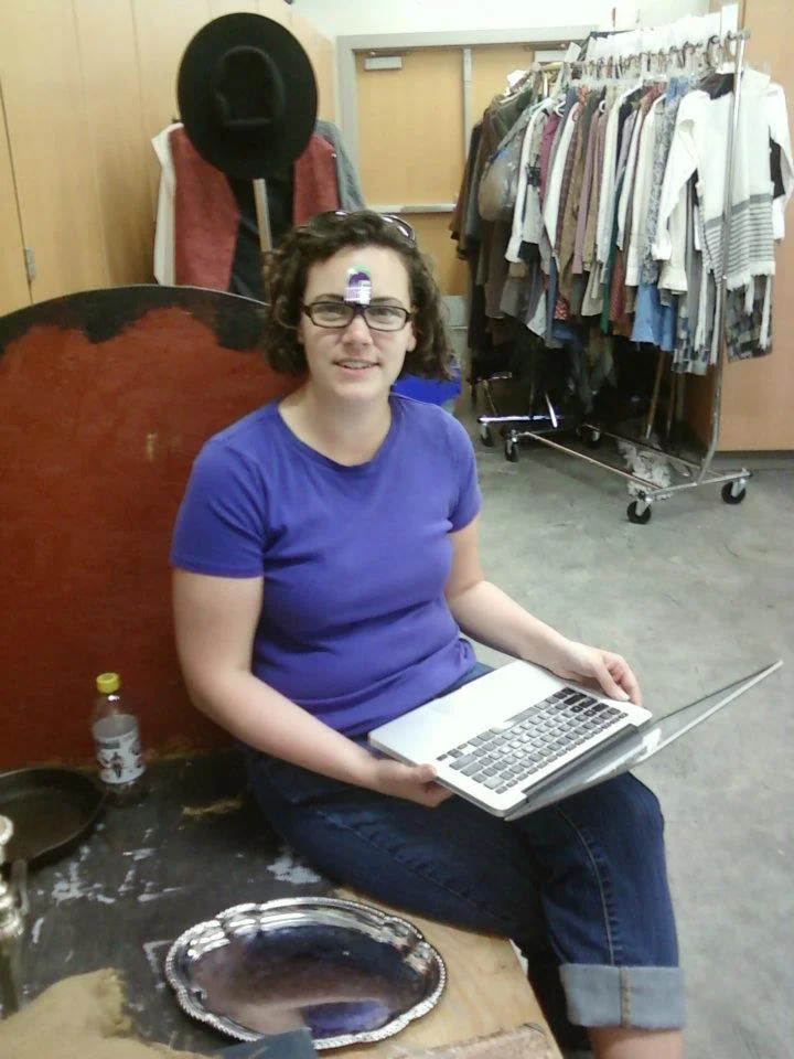 Sometimes you just have to wear new glasses (which you don't need), because if you put them down backstage, someone will snatch them, and you already have a set in your hair.