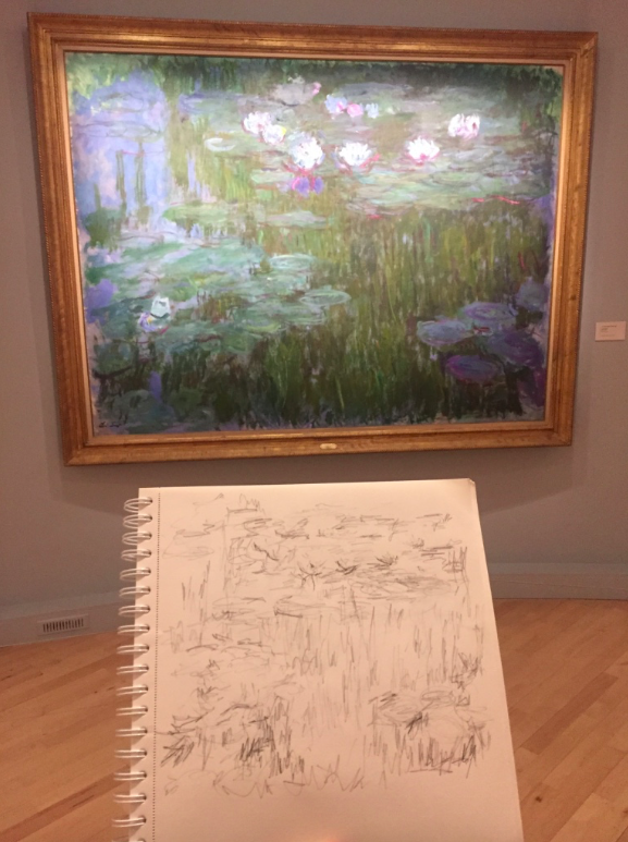 Study after Claude Monet's Nymphéas at the Musée Marmottan