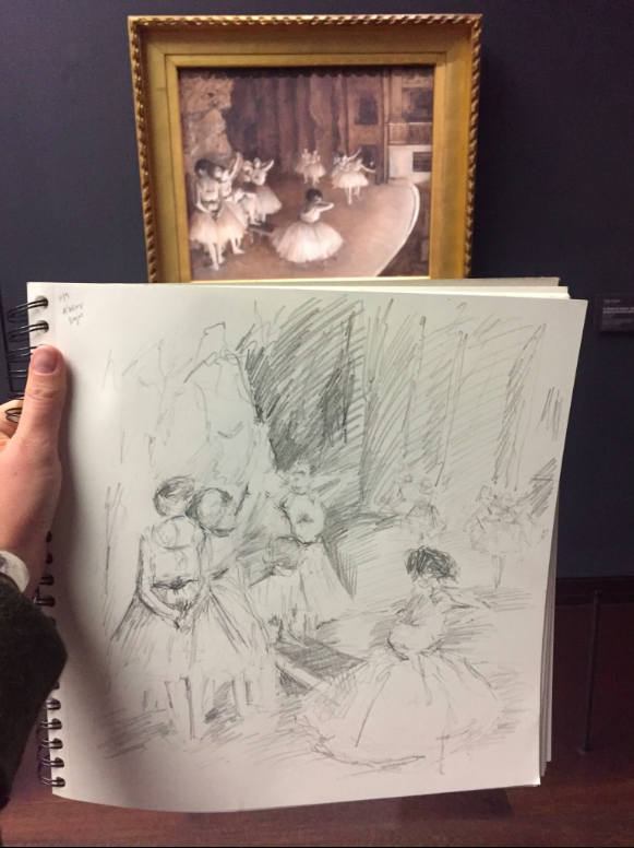 Study after Edgar Degas in the Musée d'Orsay