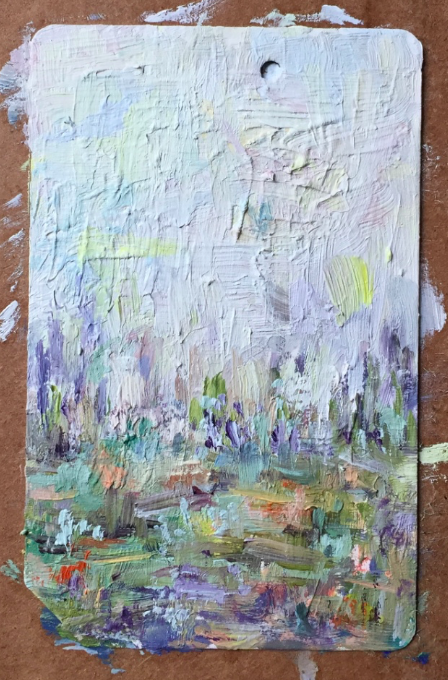 Foggy hillside at Giverny