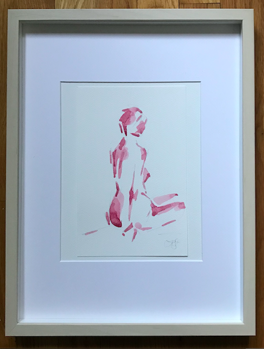 Pink Nude, seated looking back