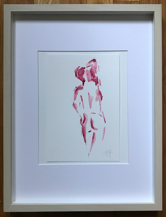 Pink Nude, arm above head