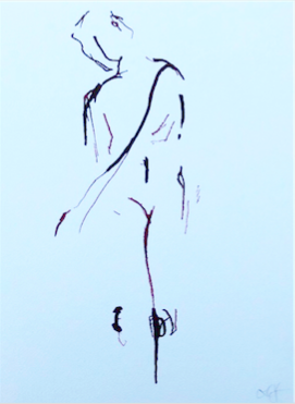 Nude standing II