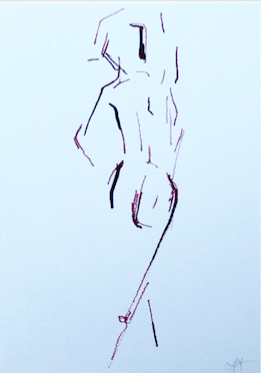 Nude with arm overhead