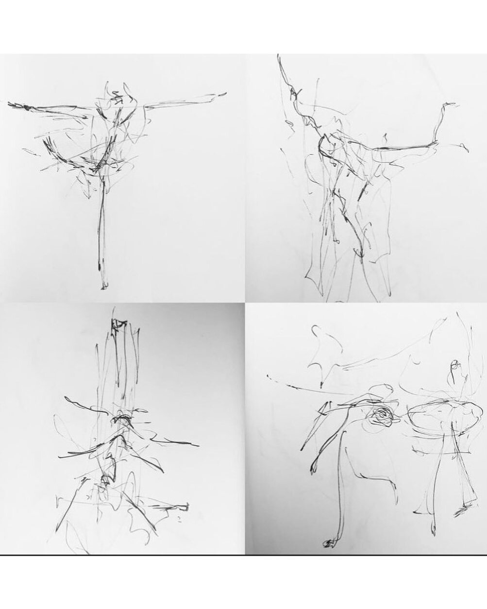 Dancers. (Going to the ballet tonight &amp; am reminded of a favorite drawing session I did, several years ago now, of dancers at another ballet. Grabbing their motions down on the page is the ultimate gesture exercise! I couldn&rsquo;t see in the da