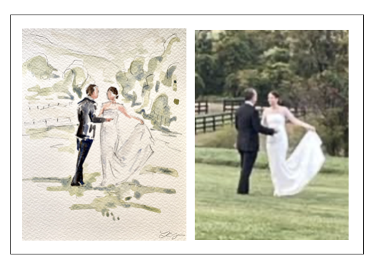 Wedding Painting Custom Portrait from Your Photo – Heather Wolfe Art